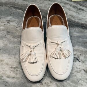 Loewe Cream Tassel Loafers